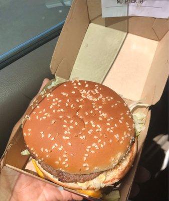 Big Mac with loads of lettuce