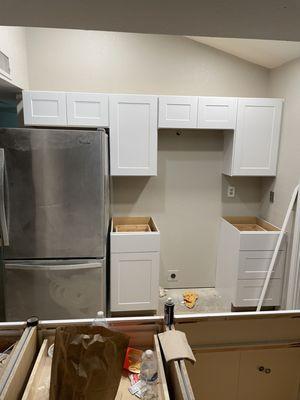 Cabinet install