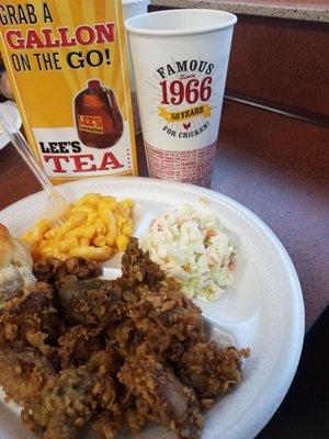 Liver combo with mac n cheese/coleslaw