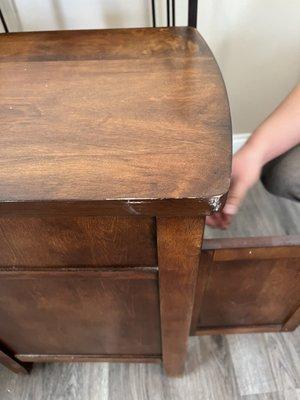 Unwrapped console table