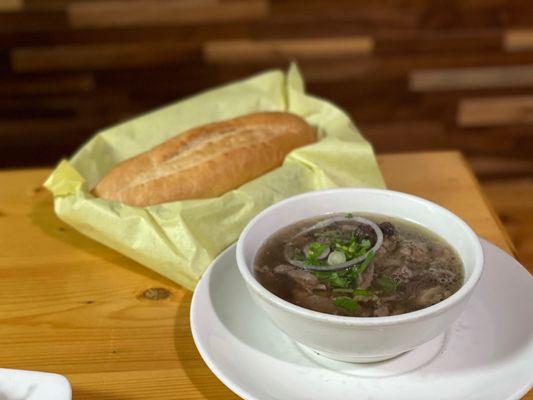 A3. Baguette with Bowl of Bone Marrow Proteins (Banh Mi Xi Quach)