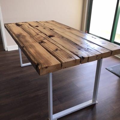 Custom dining room table - previously UCBerkeley benches made from Alaskan Wood