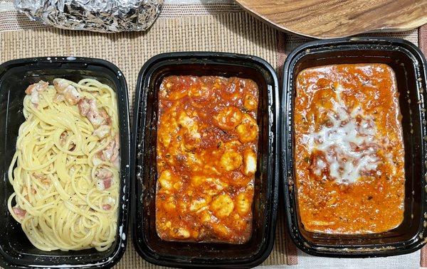 Spaghetti Alla Carbonara, Lasagna Alla Napoletana, Gnocchi. 2/19/22