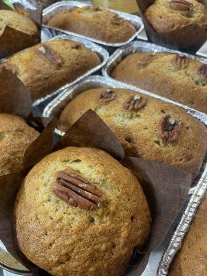 Banana bread loaves and muffins!