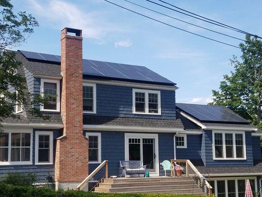 SunPower solar panel installation in Amesbury, Massachusetts