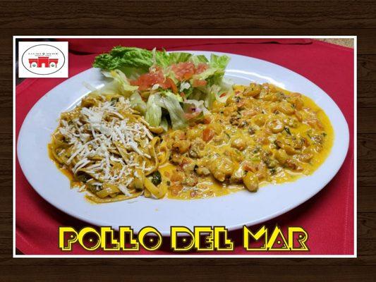 Exquisito POLLO DEL MAR. Lo encuentras sólo en La Casa Agave Mexican Grill!!!