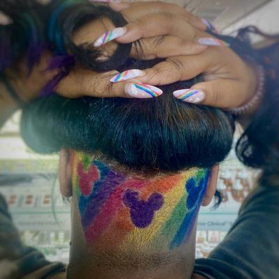 Rainbow Disney undercut