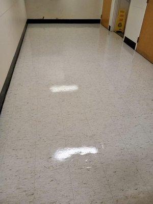 Stripped and waxed floors of a hospital, done by our owner, Mo!