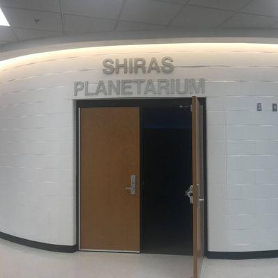 New Shiras Planetarium entrance within the new auxiliary gym building at MSHS.