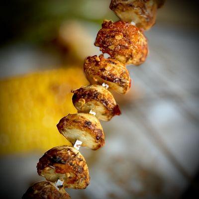 Garlic skewer