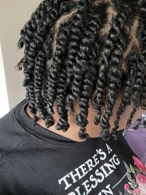 Two strand twists by Paris.