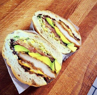 Chicken Cutlet BLT with avocado