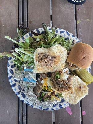 Salad, Sliders and a Potato