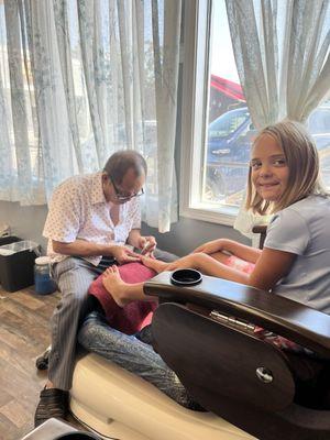 Grand daughter getting top treatment!