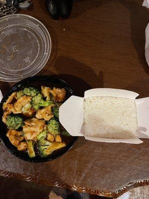 Chicken and broccoli