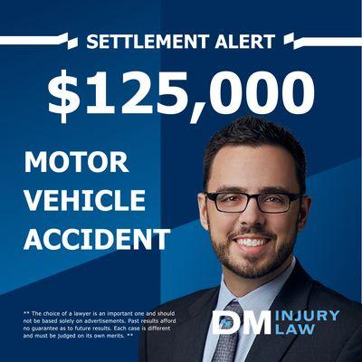 Matt Sain - $125k Settlement for Motor Vehicle Accident