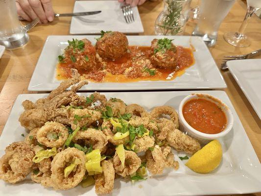 Meatballs and Calamari