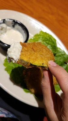 Zucchini appetizer with cucumber dill sauce (so good!)