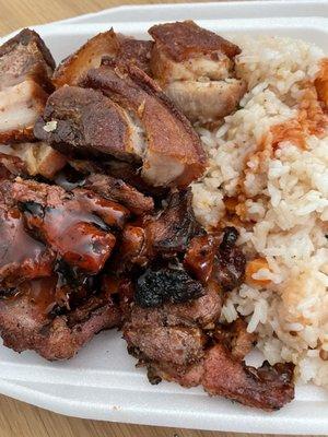 $10 - fried rice with bbq pork and lechon