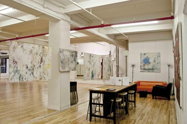 Gallery space with bi-weekly shows is also available for rent hourly, daily and weekly to present your artwork to gallerists etc