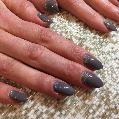 Gel manicure on natural nails