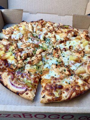 12" Large BBQ Chicken Pizza - $8 Tuesday/Wednesday deal!