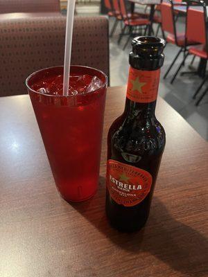 Spanish Estrella Bottle and Water