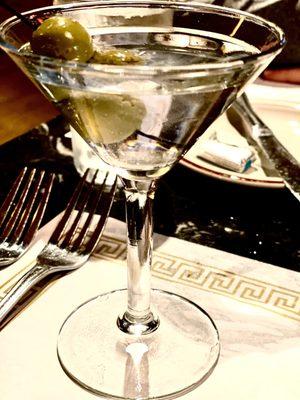 Gin martini blue cheese olives