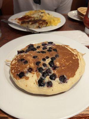 Pancakes with Fresh Blueberries