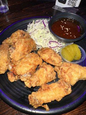 Fried Chicken Wings, Sweet & Spicy Sauce on the side