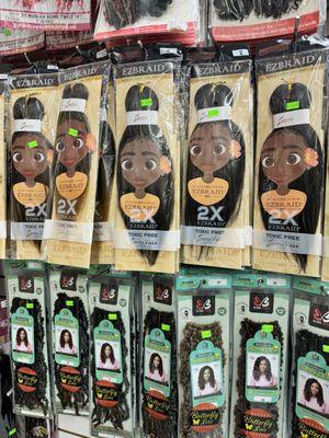 Inside, crochet/braiding  hair options