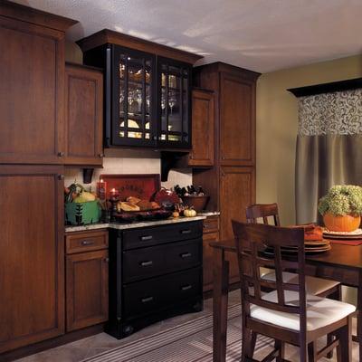 A hostess area makes entertaining more enjoyable.