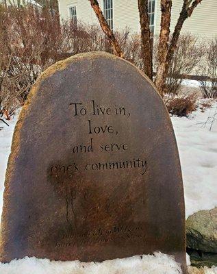 "To live in, love, & serve one's community" - (1/1/2022)