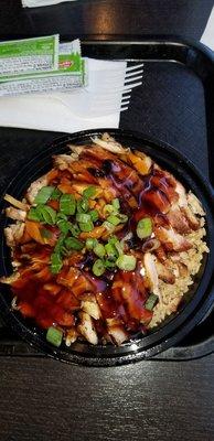 Chicken Teriyaki bowl with brown rice.