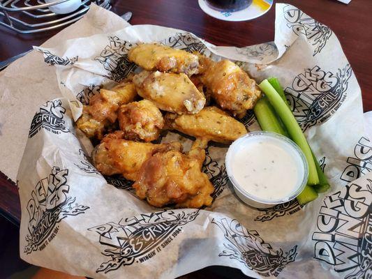 Wings and Salad