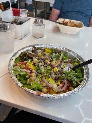 This is a half eaten Shawarma Lover Bowl...