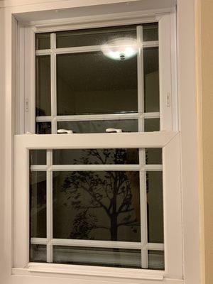 Bathroom vinyl replacement window