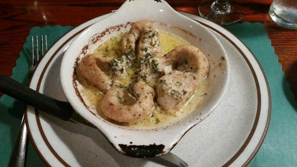 Yummy chicken scampi appetizer