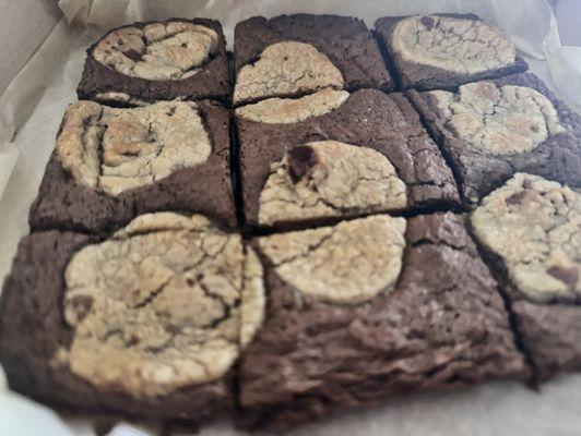 Brownie. Delish warm and soft on the inside and has a soft crunch on the outside