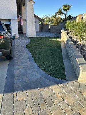 Pavers and grass