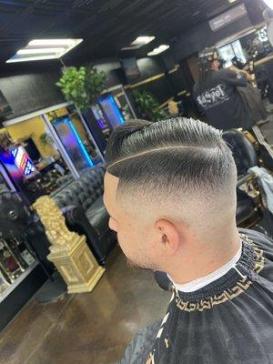 Bald fade Comb over