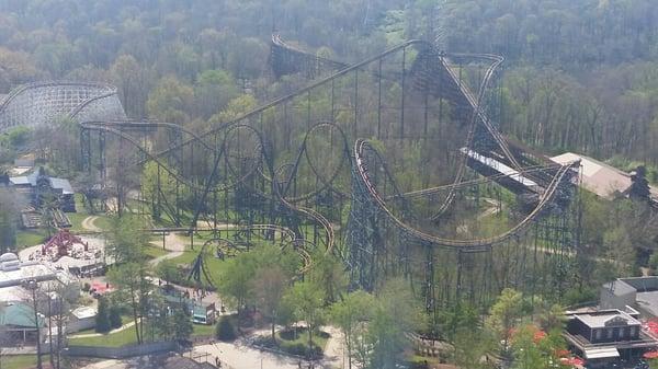 All of Vortex's 6-inversion layout in one photo. Note the BEAST lurking in the background.....