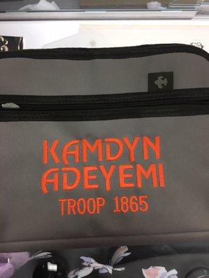 $15 for All letters in one color. (Wrong troop color). They corrected it perfectly.