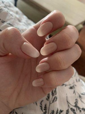 Ombré French SNS manicure