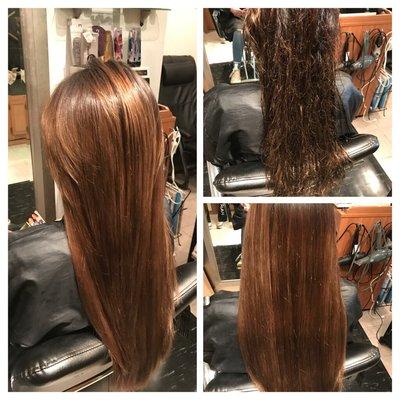 Brazilian Blow Out. Before and After.