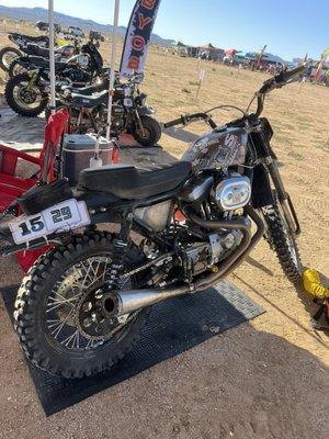 Fasts J equipped Desert Hooligan Sportster at the 2024 Biltwell100