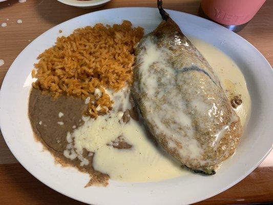 Chili Rellenos with beef