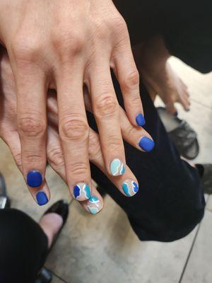 Blue nails