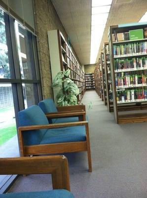 North side of the library; the quietest part of the library.