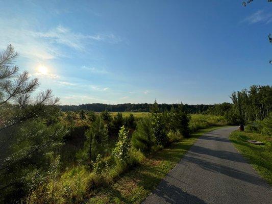 Walking trail around the park